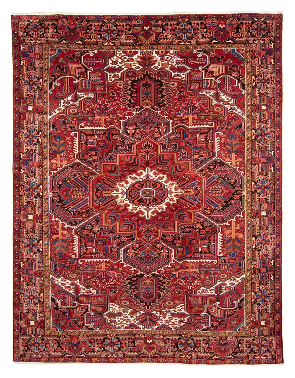 Persisk tæppe - Nomadisk - 330 x 250 cm - mørkerød