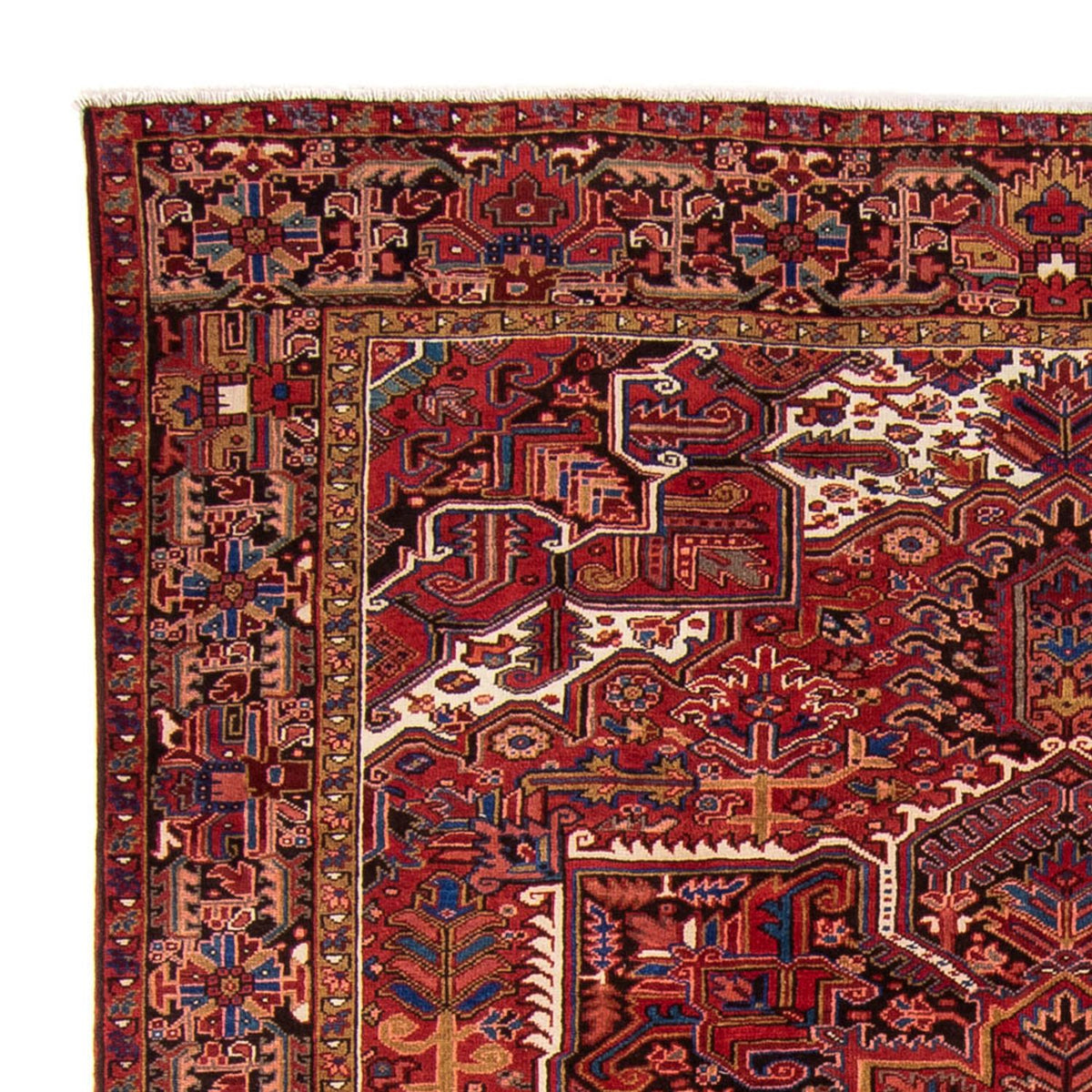 Persisk tæppe - Nomadisk - 330 x 250 cm - mørkerød