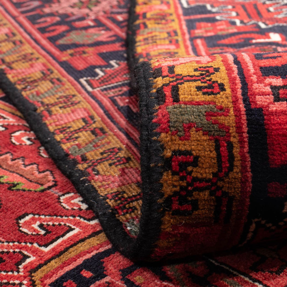 Persisk tæppe - Nomadisk - 338 x 245 cm - mørkerød