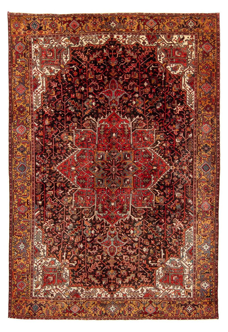 Persisk tæppe - Nomadisk - 388 x 282 cm - mørkerød
