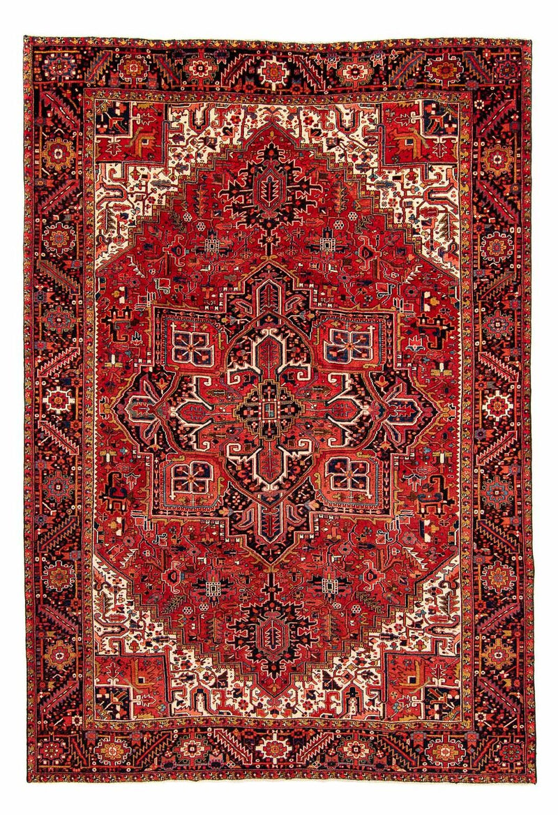 Persisk tæppe - Nomadisk - 382 x 286 cm - mørkerød
