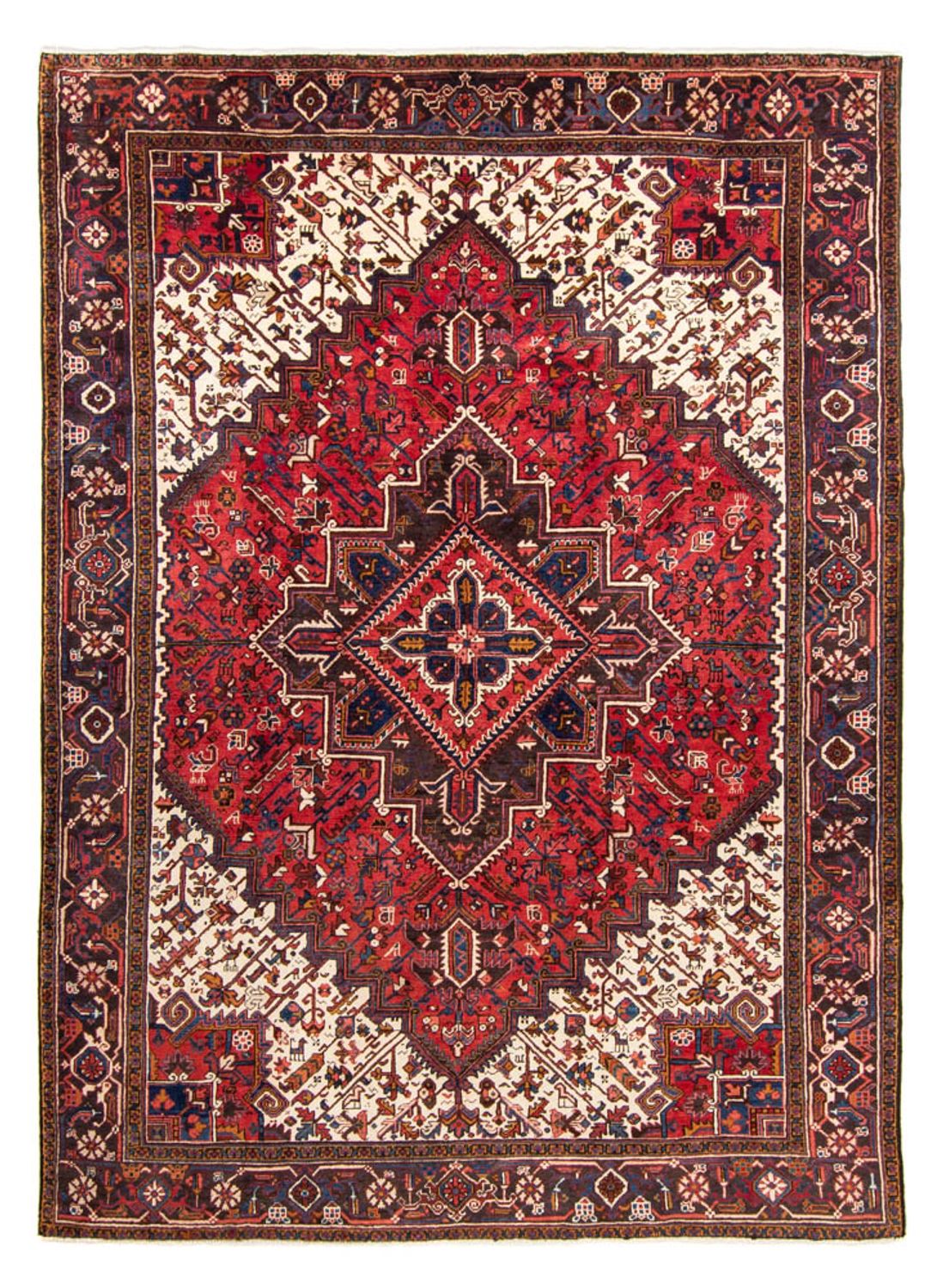 Persisk tæppe - Nomadisk - 337 x 240 cm - mørkerød