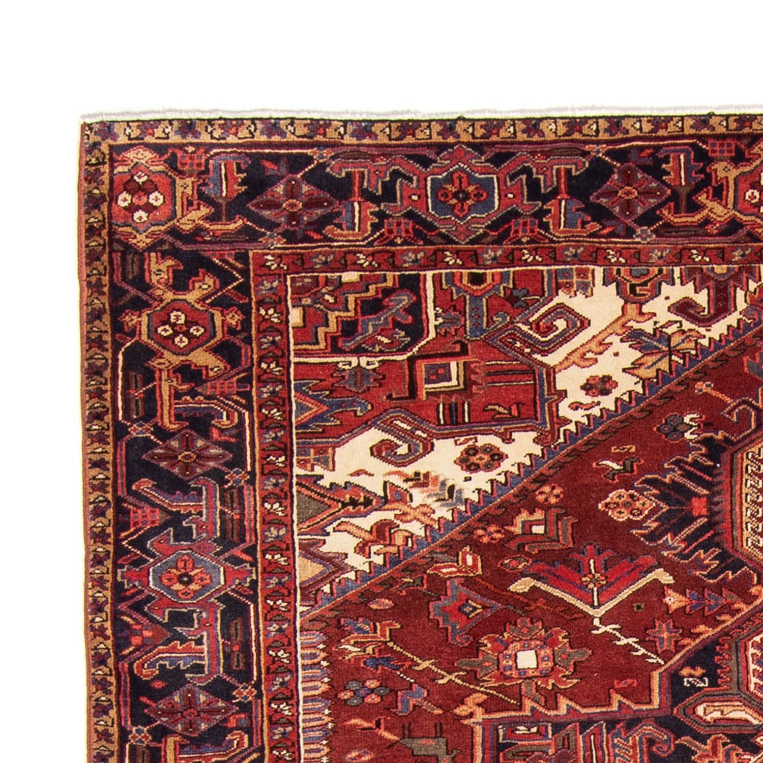 Persisk tæppe - Nomadisk - 335 x 246 cm - mørkerød