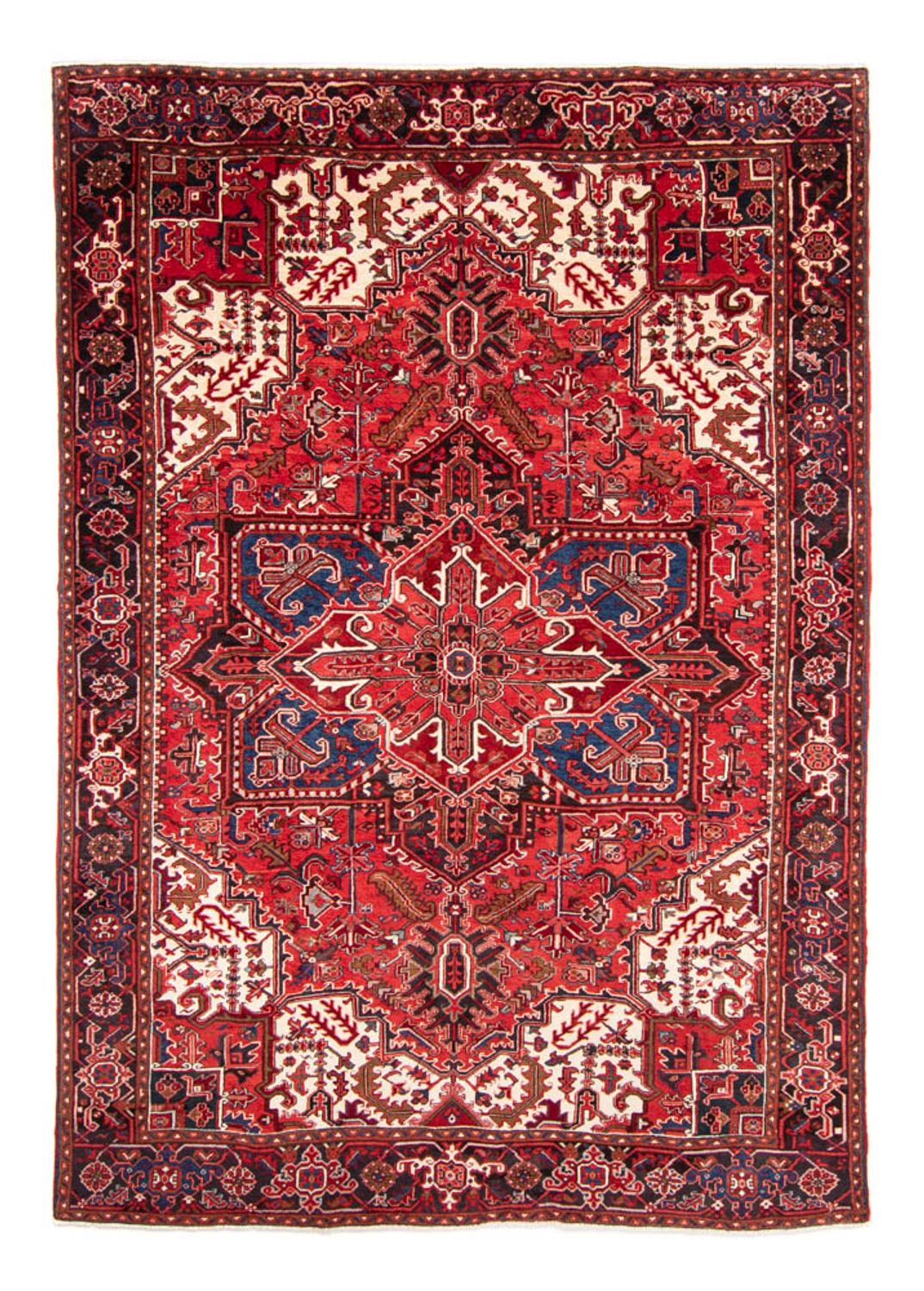 Persisk tæppe - Nomadisk - 350 x 238 cm - mørkerød