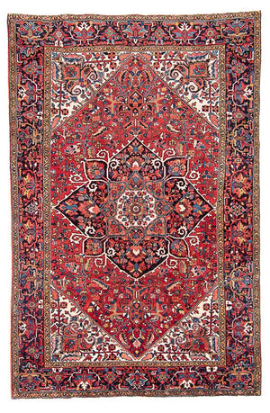 Persisk tæppe - Nomadisk - 344 x 240 cm - lysrød