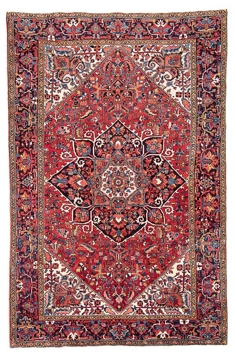 Persisk tæppe - Nomadisk - 344 x 240 cm - lysrød