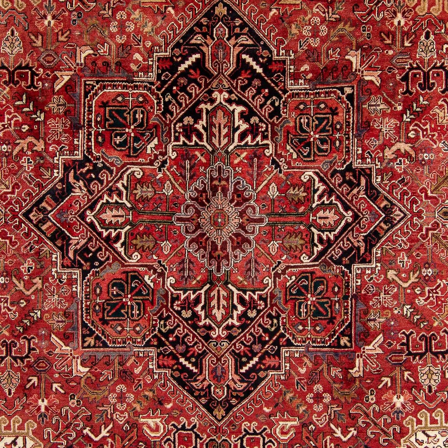 Persisk tæppe - Nomadisk - 400 x 310 cm - mørkerød