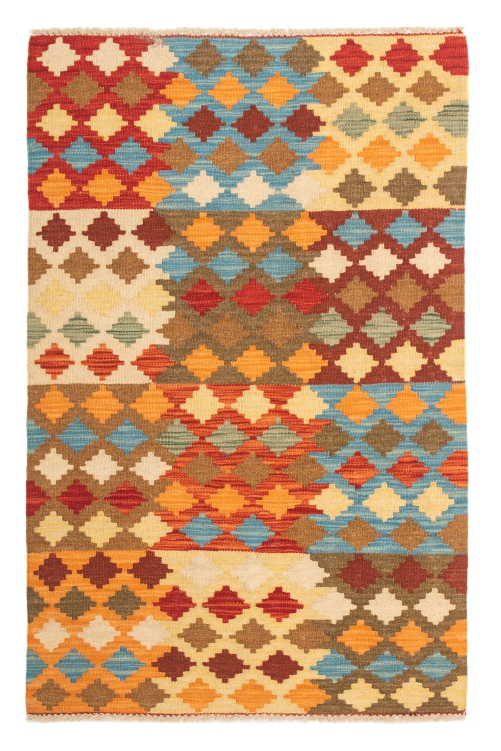 Kelim Carpet - Splash - 125 x 80 cm - flerfarvet