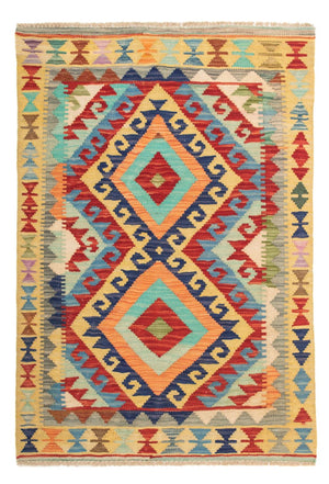 Kelim Carpet - Splash - 125 x 80 cm - flerfarvet