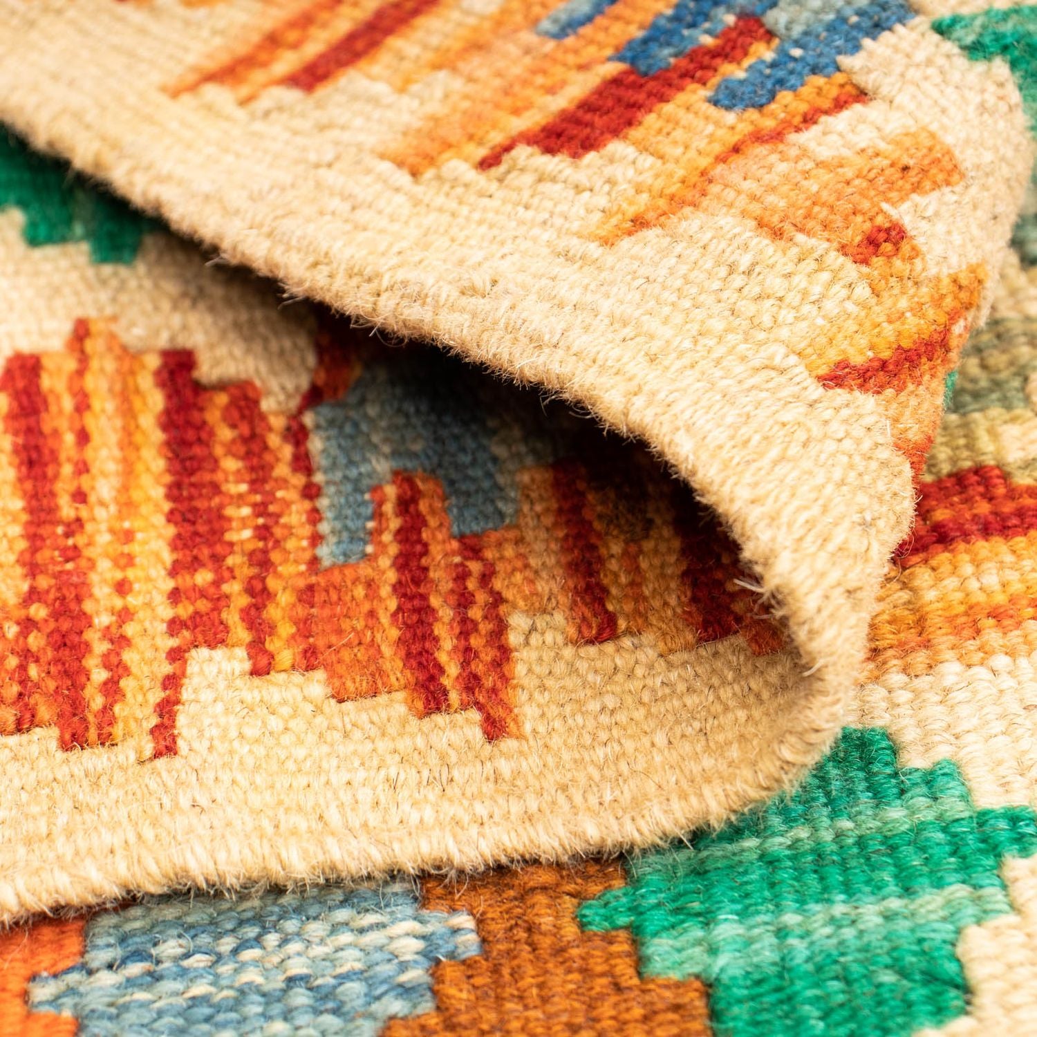 Kelim Carpet - Splash - 125 x 80 cm - flerfarvet