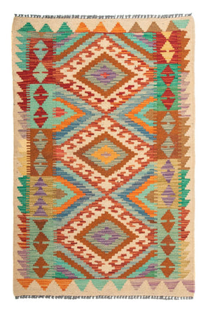 Kelim Carpet - Splash - 125 x 80 cm - flerfarvet