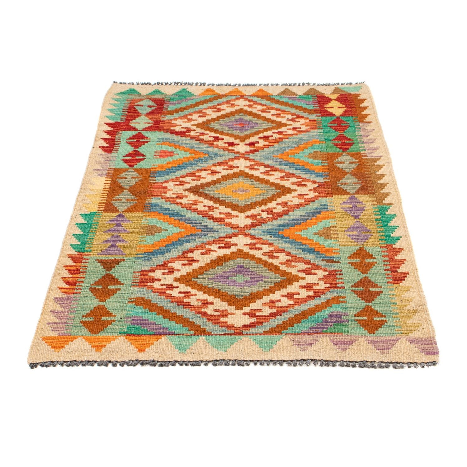 Kelim Carpet - Splash - 125 x 80 cm - flerfarvet