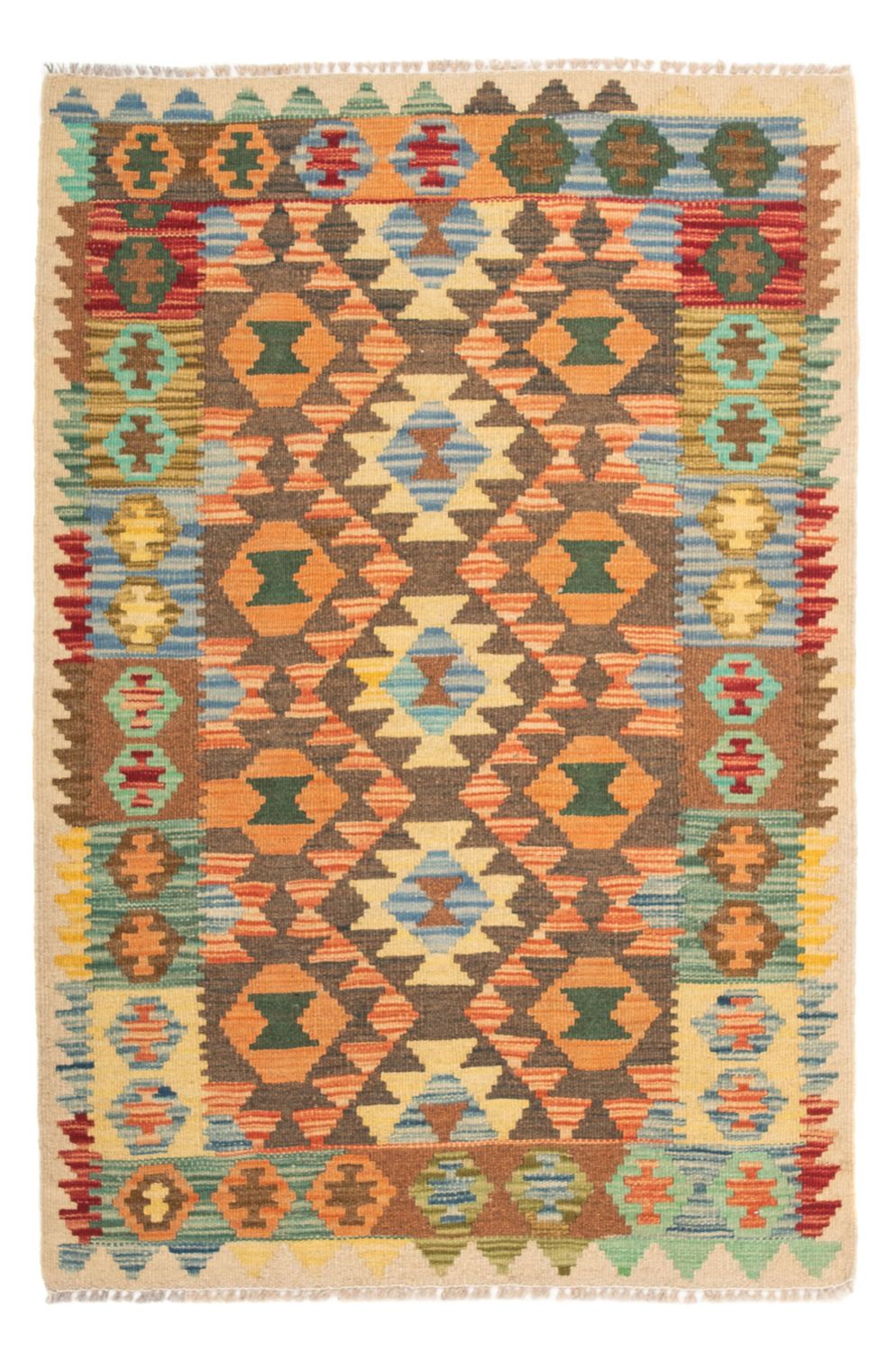 Kelim Carpet - Splash - 125 x 80 cm - flerfarvet