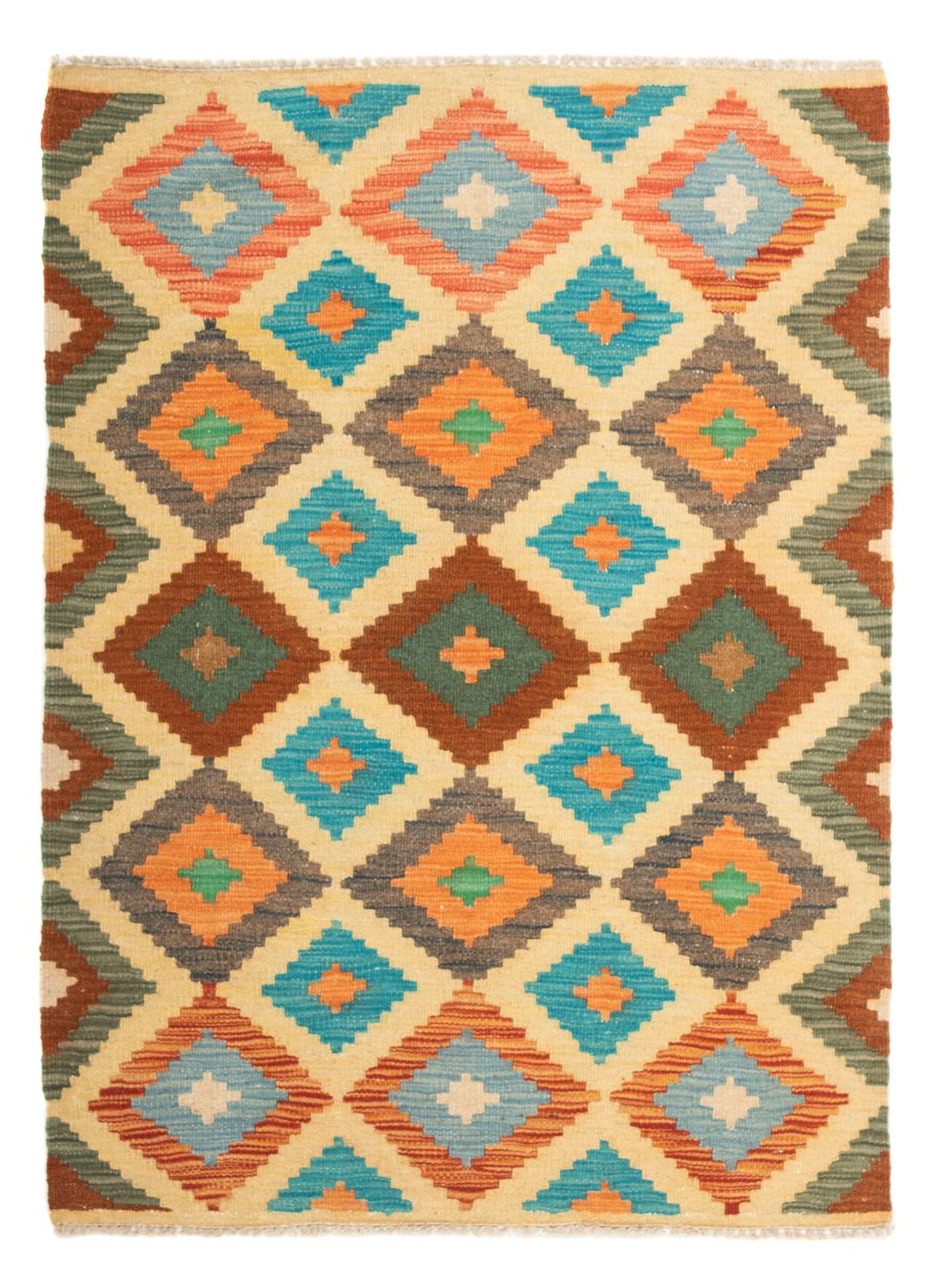 Kelim Carpet - Splash - 125 x 80 cm - flerfarvet