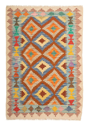 Kelim Carpet - Splash - 125 x 80 cm - flerfarvet