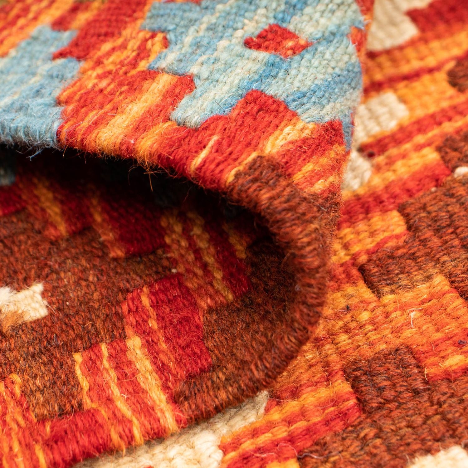Kelim Carpet - Splash - 121 x 89 cm - flerfarvet