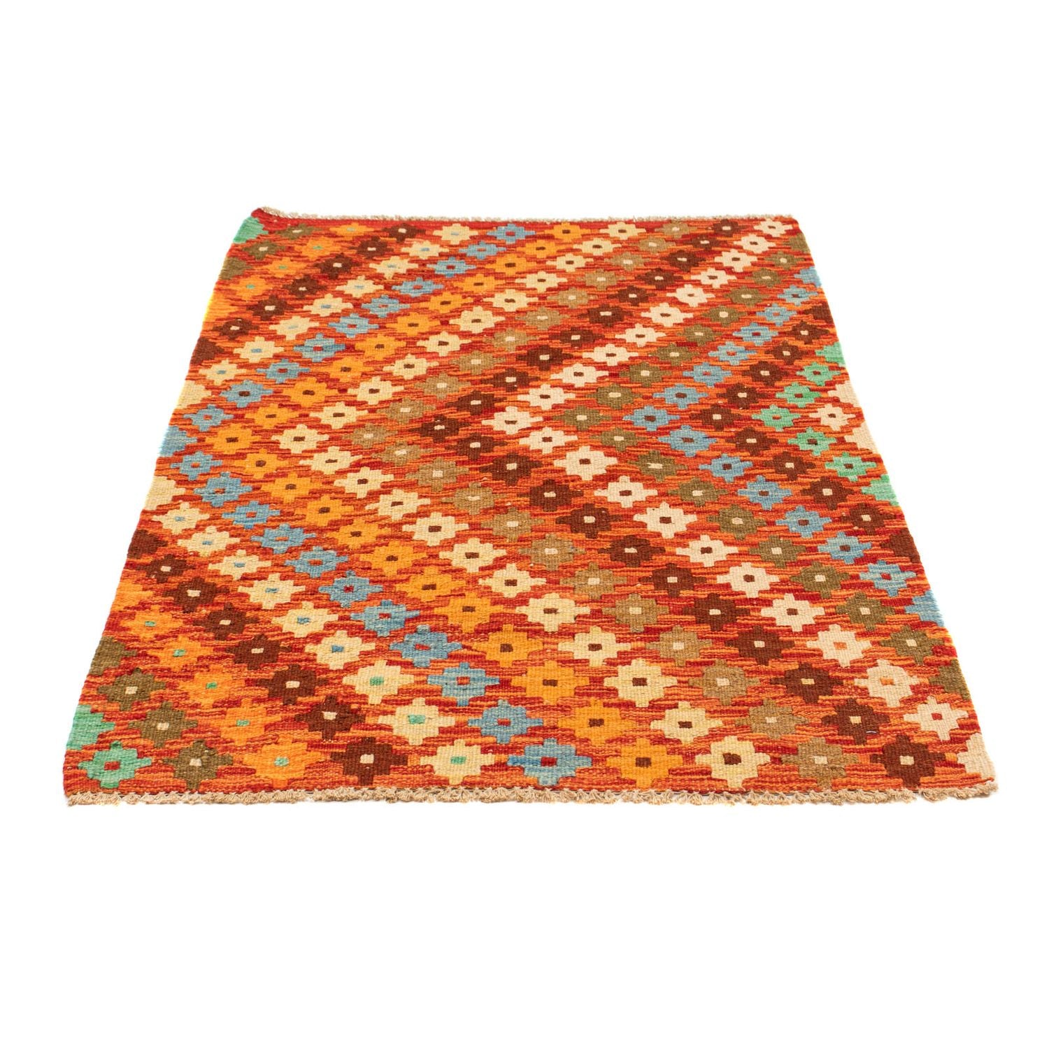 Kelim Carpet - Splash - 121 x 89 cm - flerfarvet