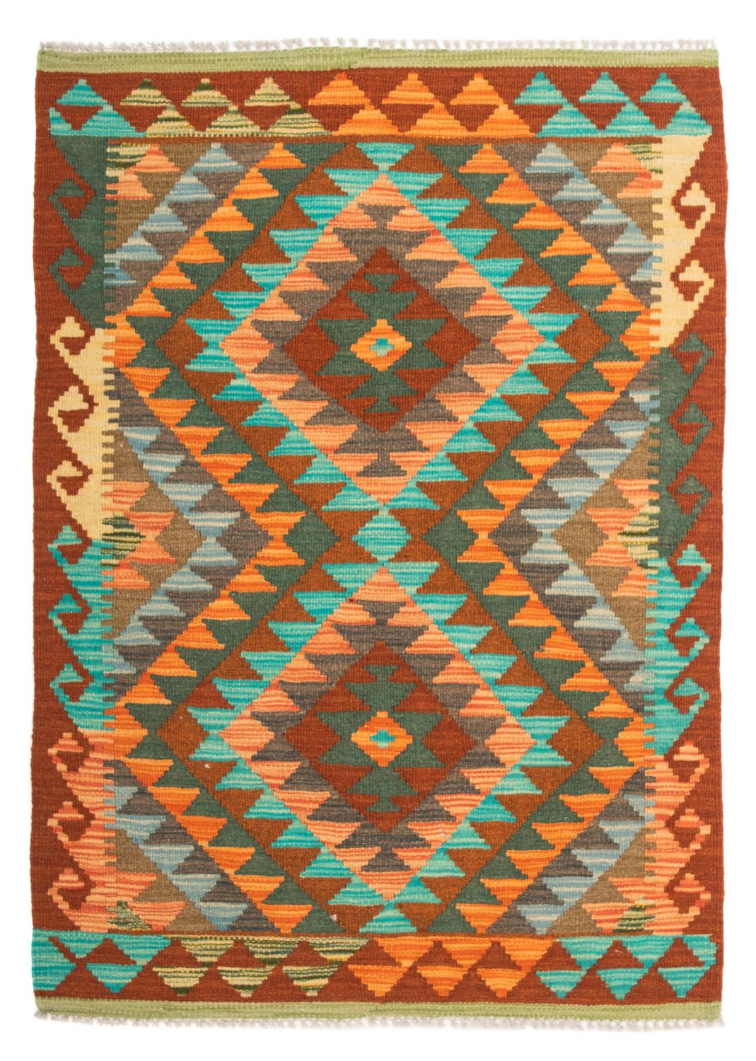 Kelim Carpet - Splash - 125 x 80 cm - flerfarvet