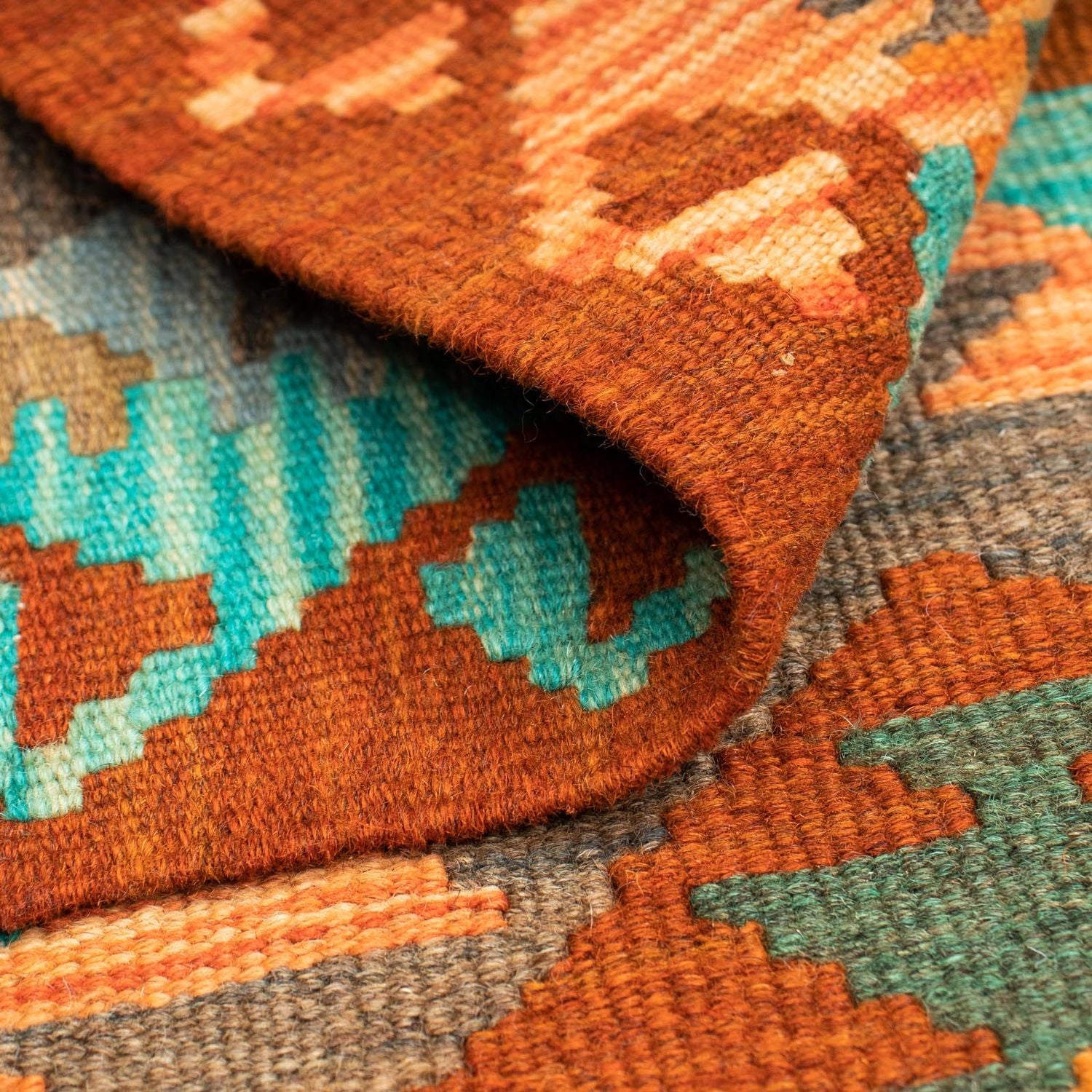 Kelim Carpet - Splash - 125 x 80 cm - flerfarvet