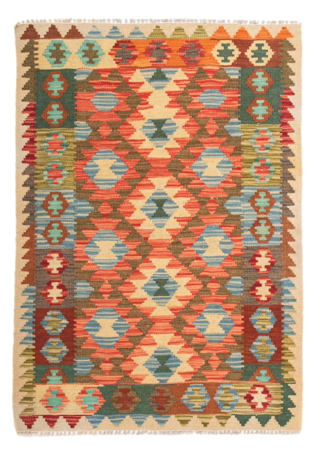 Kelim Carpet - Splash - 125 x 80 cm - flerfarvet