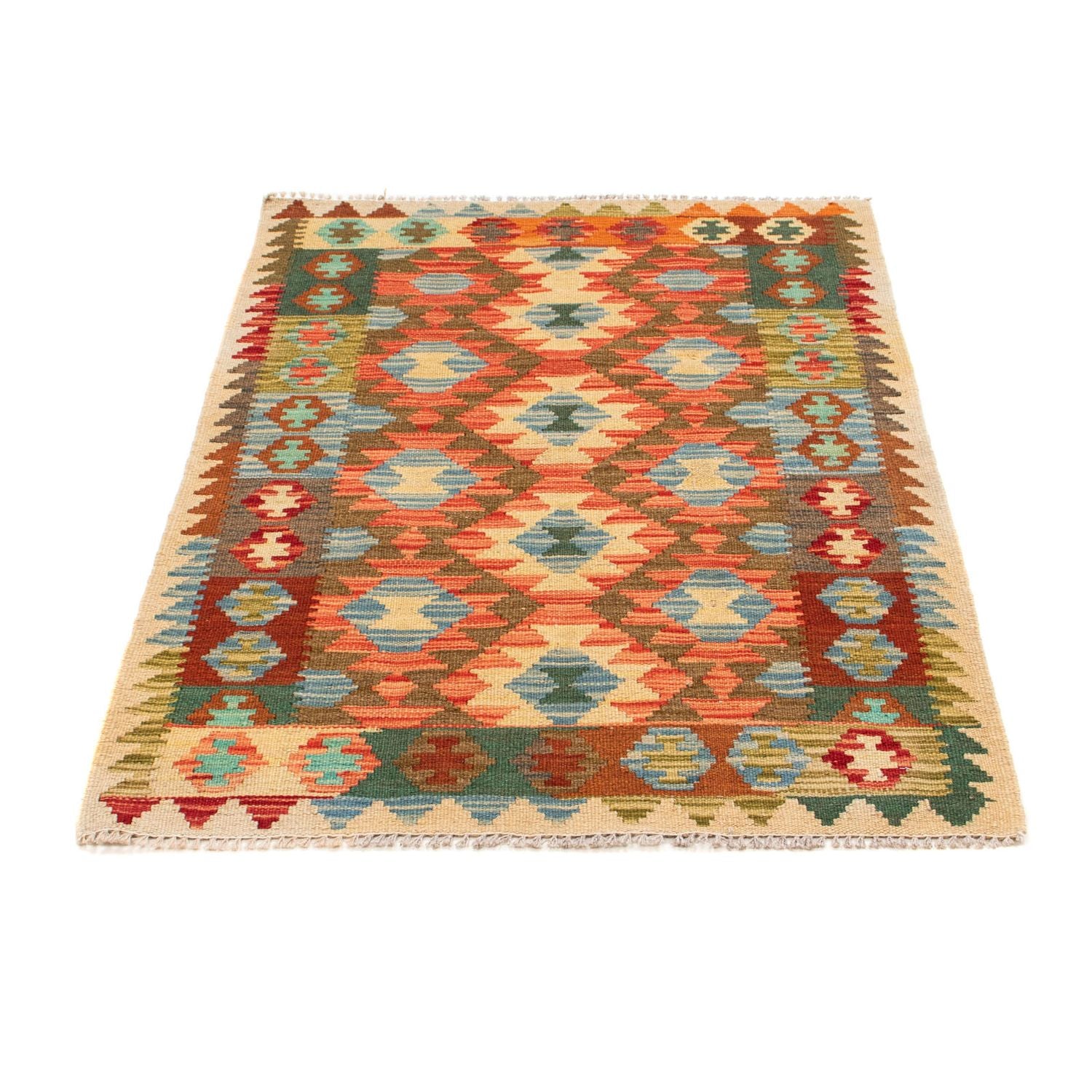 Kelim Carpet - Splash - 125 x 80 cm - flerfarvet