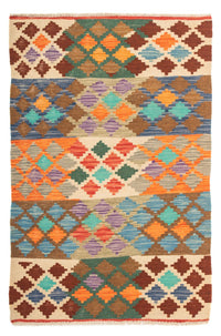 Kelim Carpet - Splash - 125 x 80 cm - flerfarvet