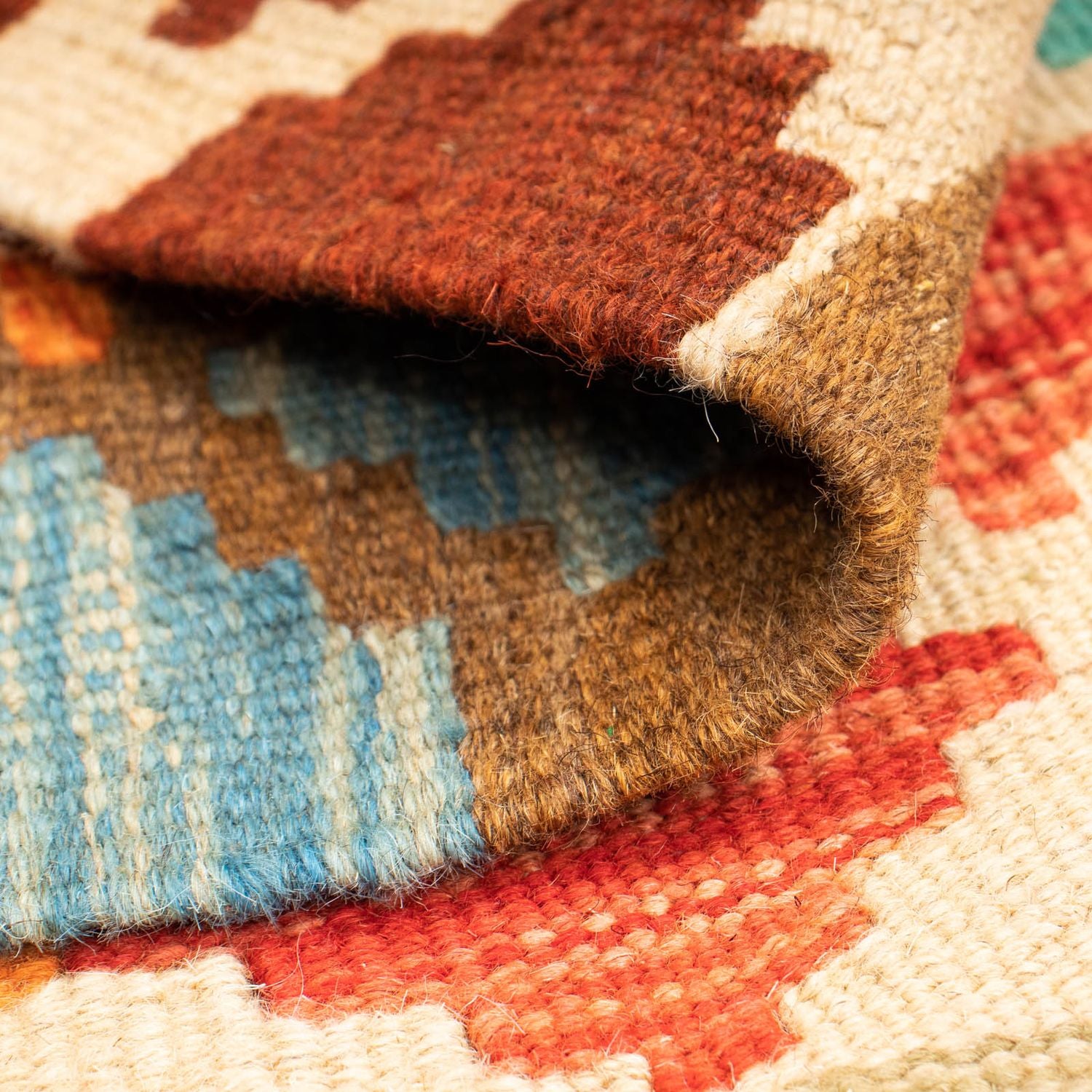 Kelim Carpet - Splash - 125 x 80 cm - flerfarvet
