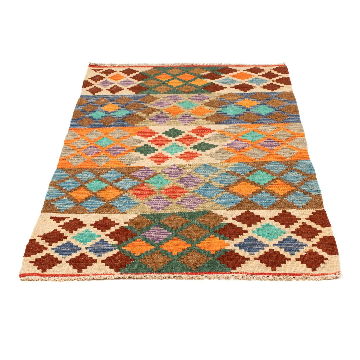 Kelim Carpet - Splash - 125 x 80 cm - flerfarvet