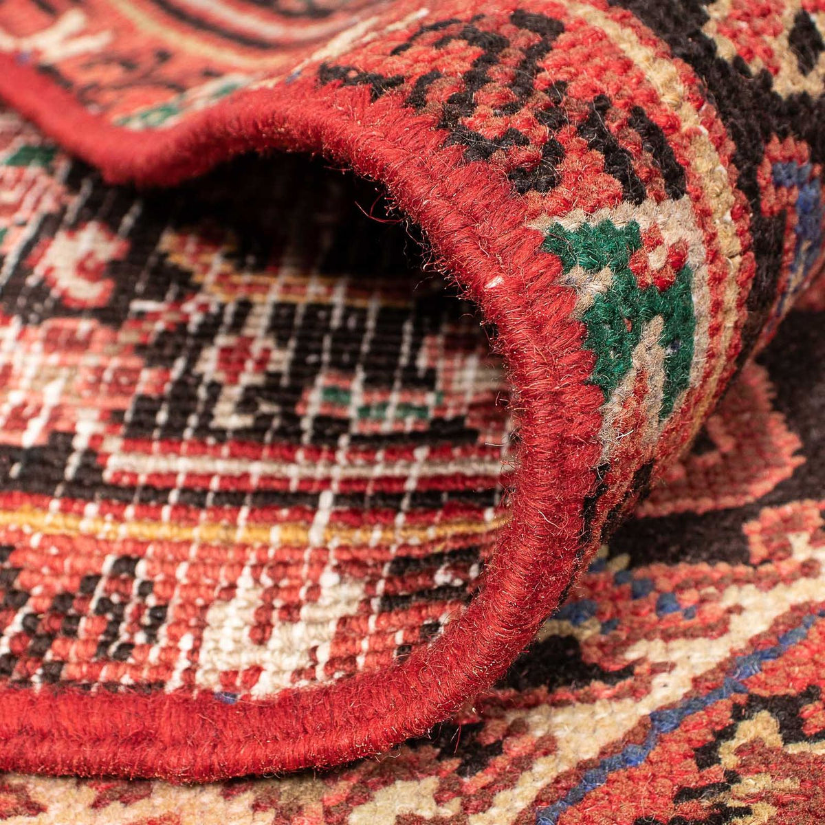 Persisk tæppe - Nomadisk - 346 x 257 cm - lysrød