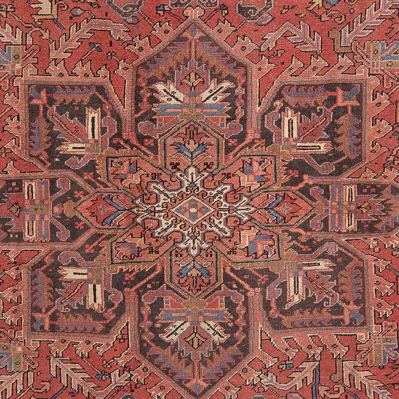 Persisk tæppe - Nomadisk - 335 x 254 cm - lysrød