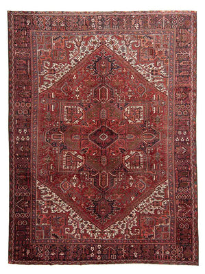 Persisk tæppe - Nomadisk - 402 x 305 cm - lysrød