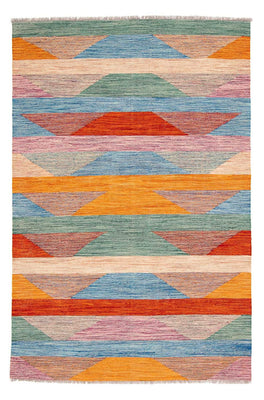 Kelim Carpet - Splash - 244 x 159 cm - flerfarvet