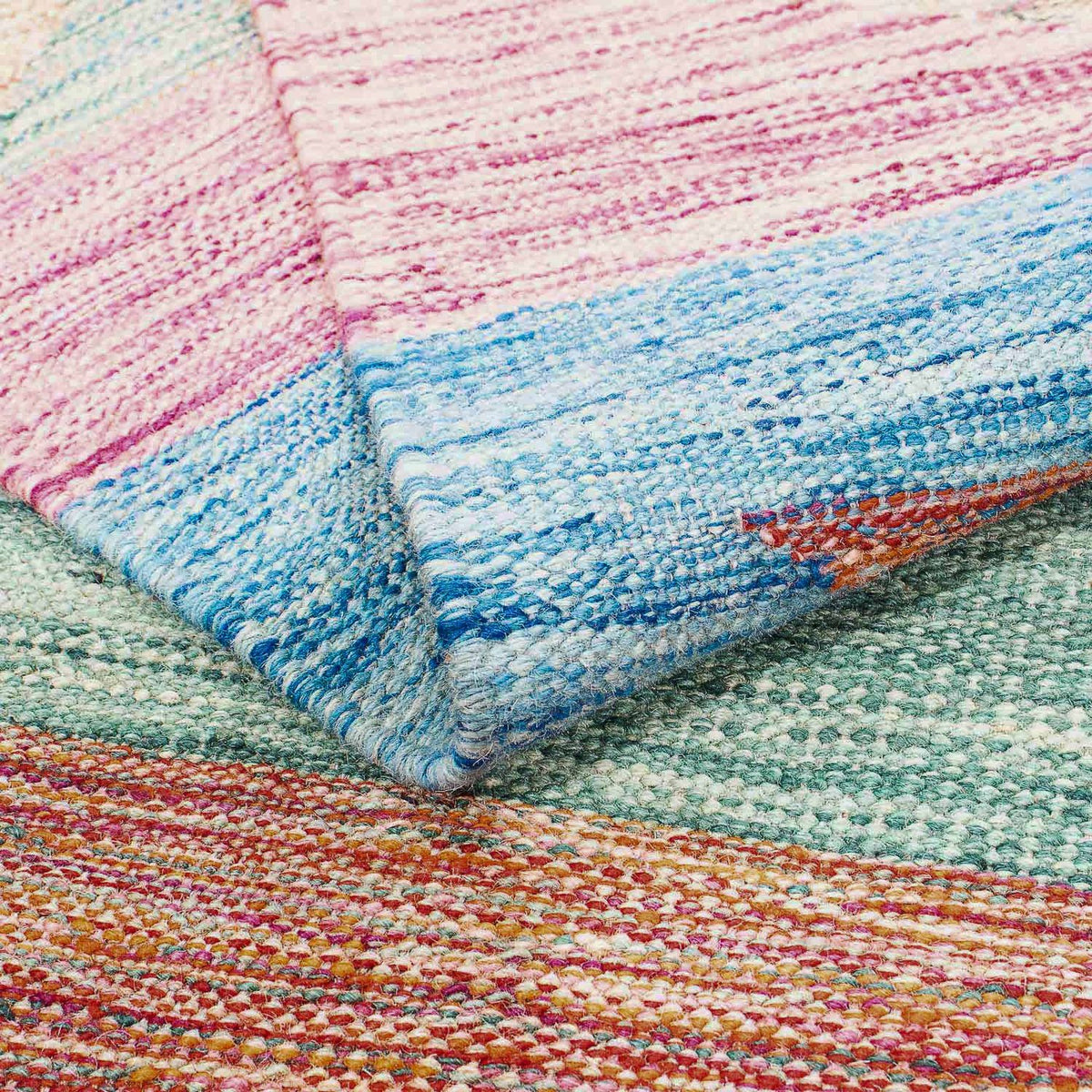 Kelim Carpet - Splash - 244 x 159 cm - flerfarvet