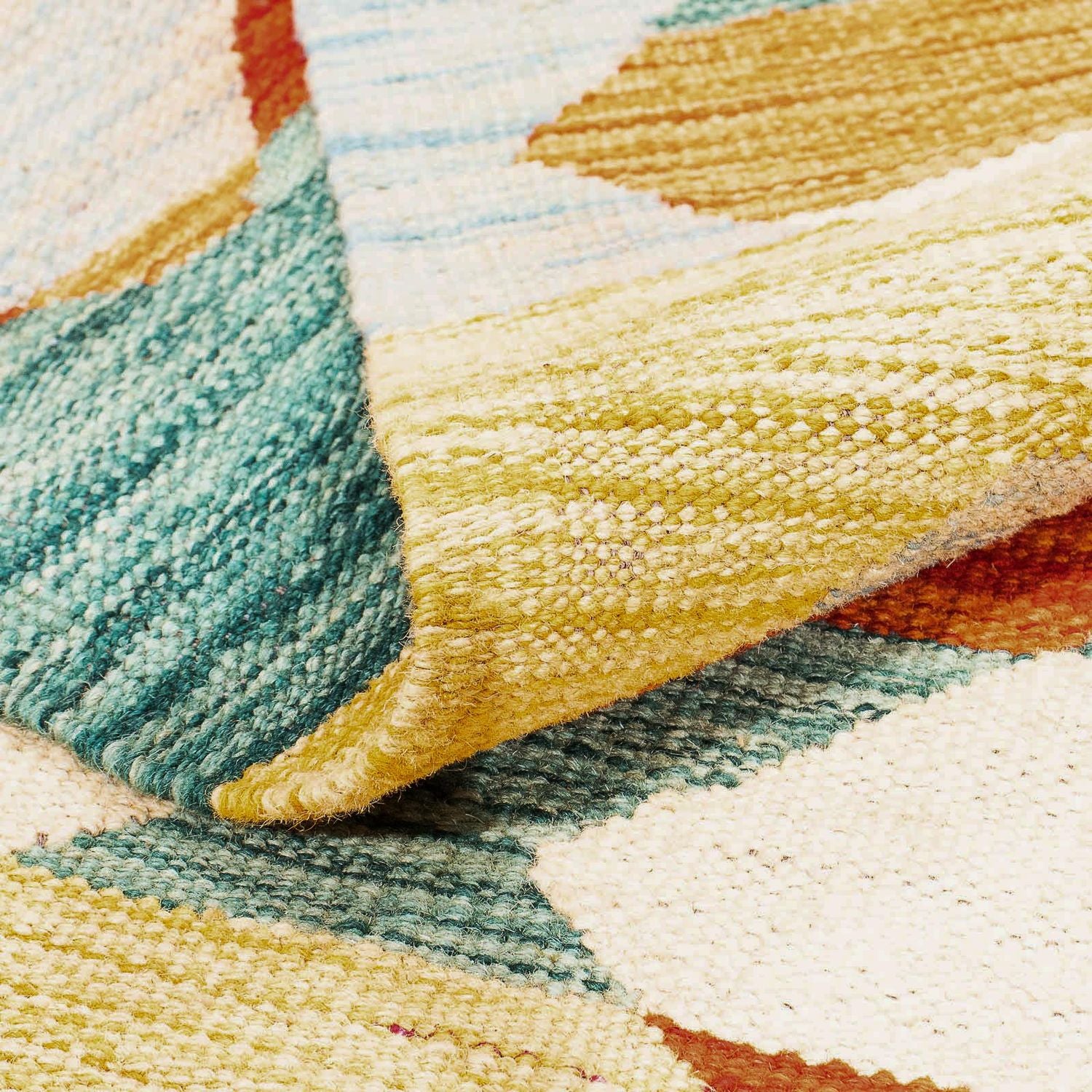 Kelim Carpet - Splash - 244 x 170 cm - flerfarvet