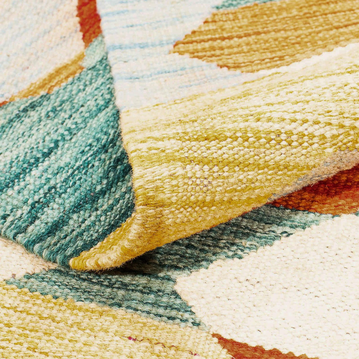 Kelim Carpet - Splash - 244 x 170 cm - flerfarvet