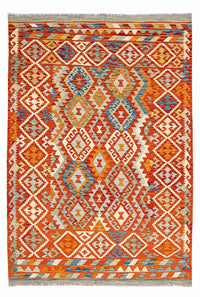 Kelim Carpet - Splash - 250 x 180 cm - flerfarvet