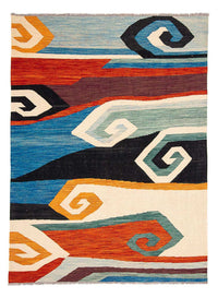 Kelim Carpet - Splash - 243 x 179 cm - flerfarvet