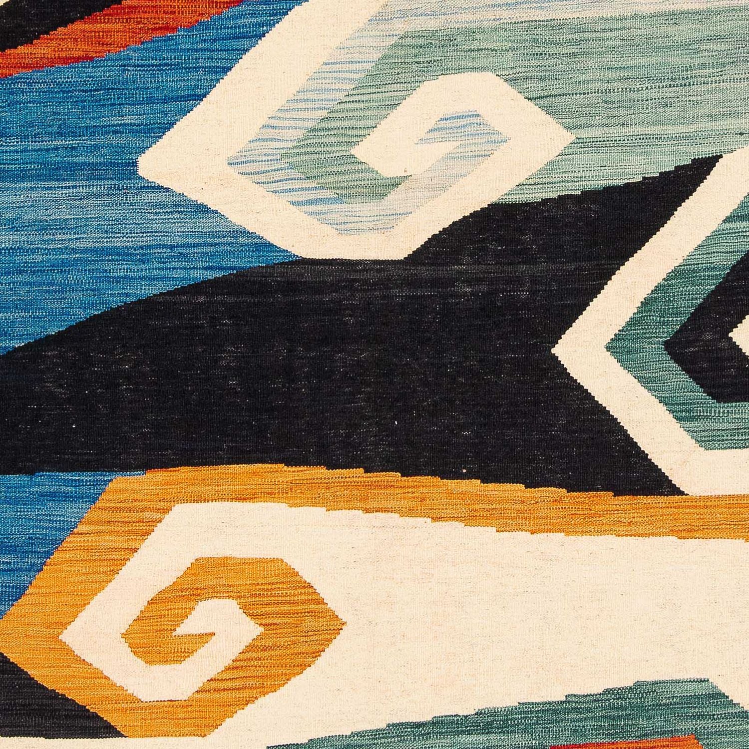 Kelim Carpet - Splash - 243 x 179 cm - flerfarvet