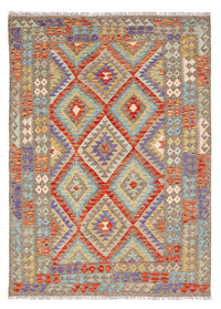 Kelim Carpet - Splash - 205 x 156 cm - flerfarvet