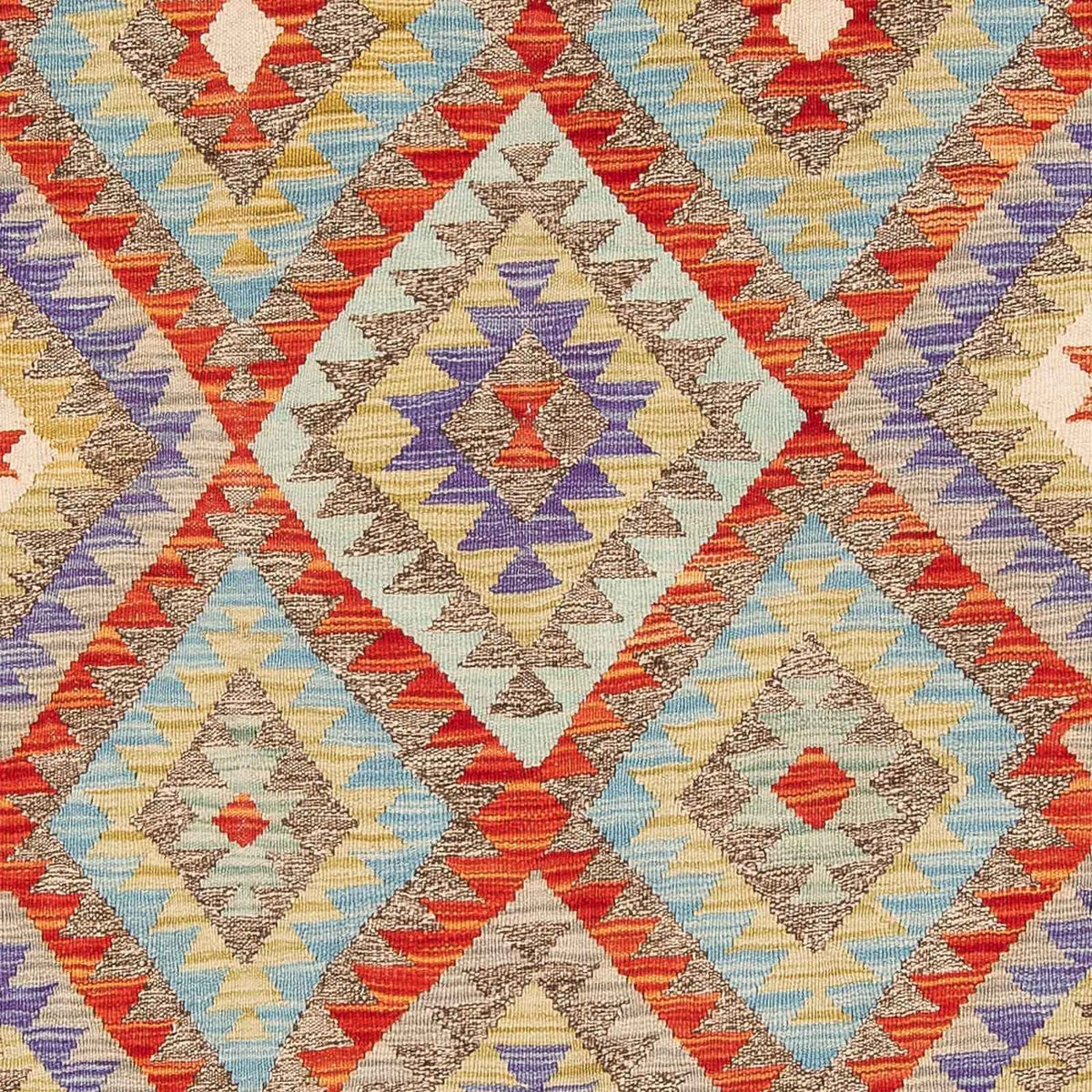 Kelim Carpet - Splash - 205 x 156 cm - flerfarvet