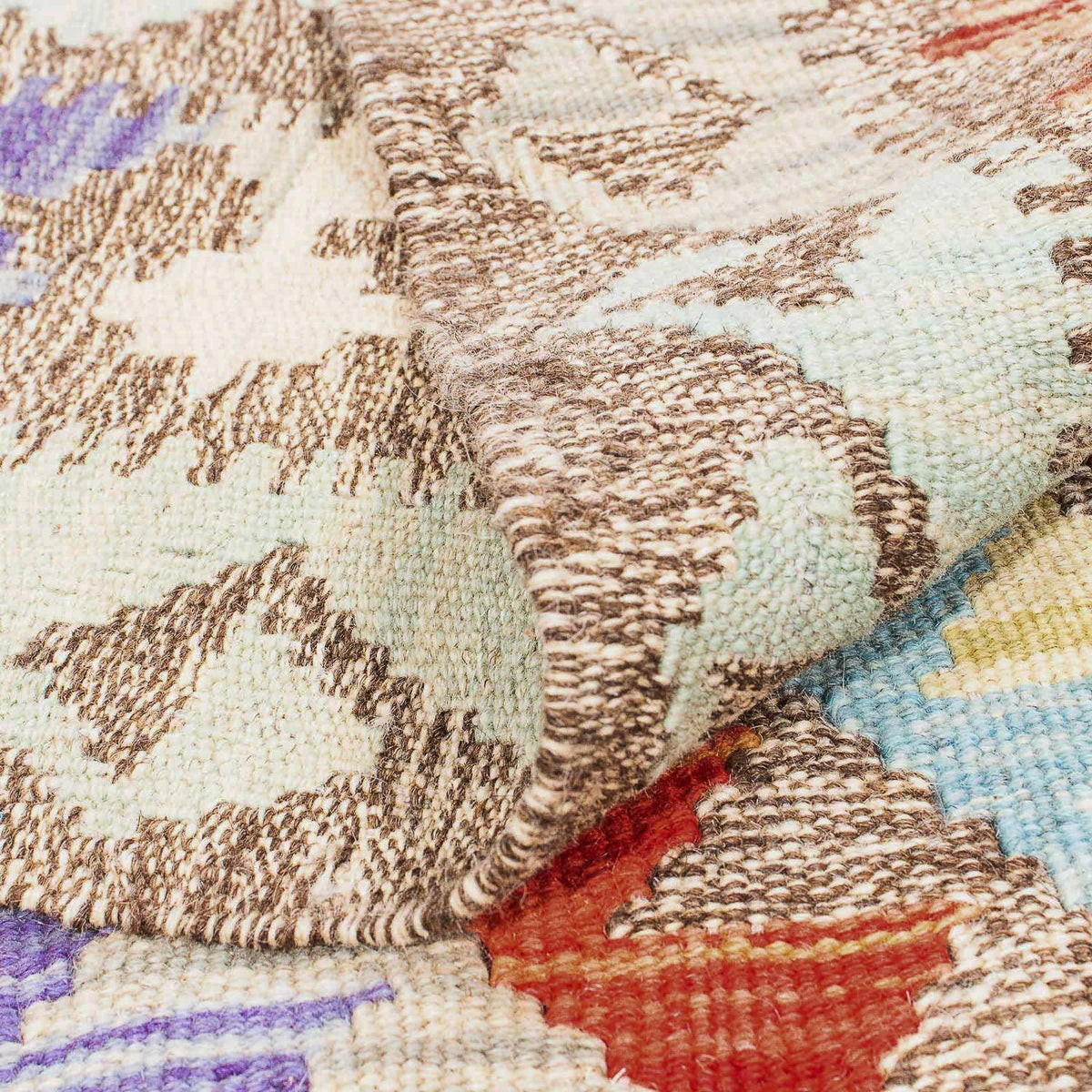 Kelim Carpet - Splash - 205 x 156 cm - flerfarvet