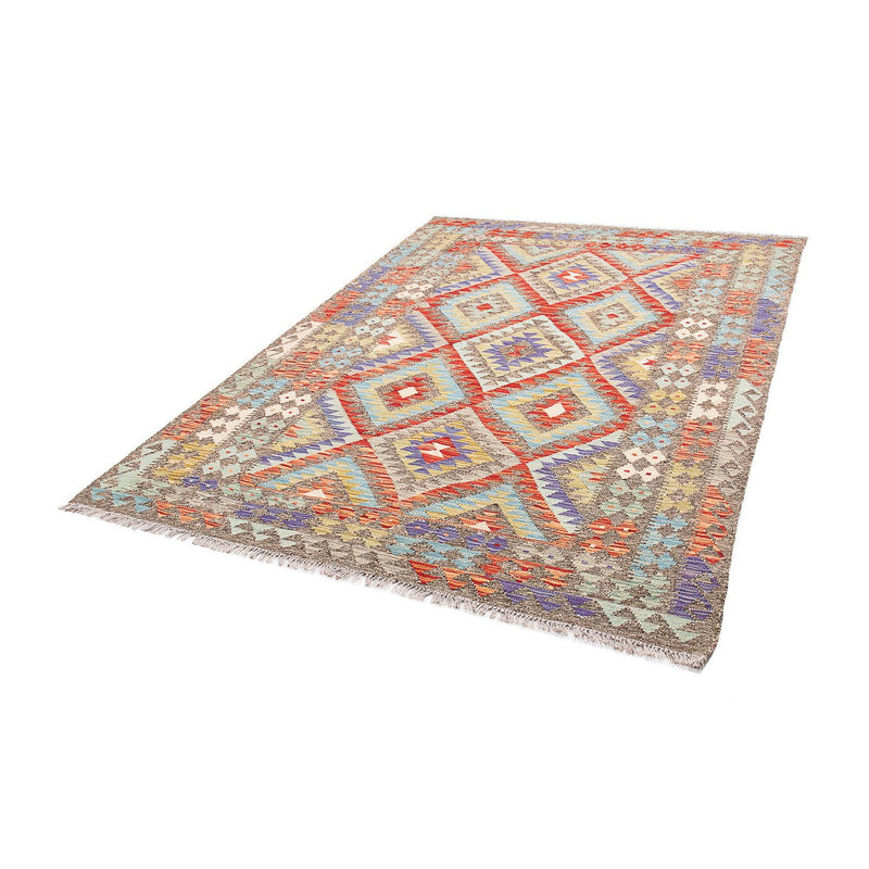 Kelim Carpet - Splash - 205 x 156 cm - flerfarvet