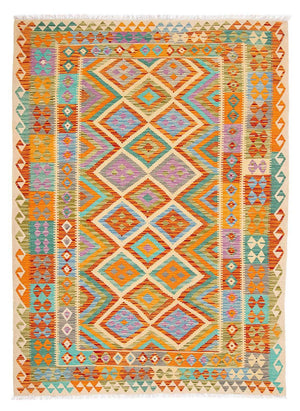 Kelim Carpet - Splash - 246 x 185 cm - flerfarvet