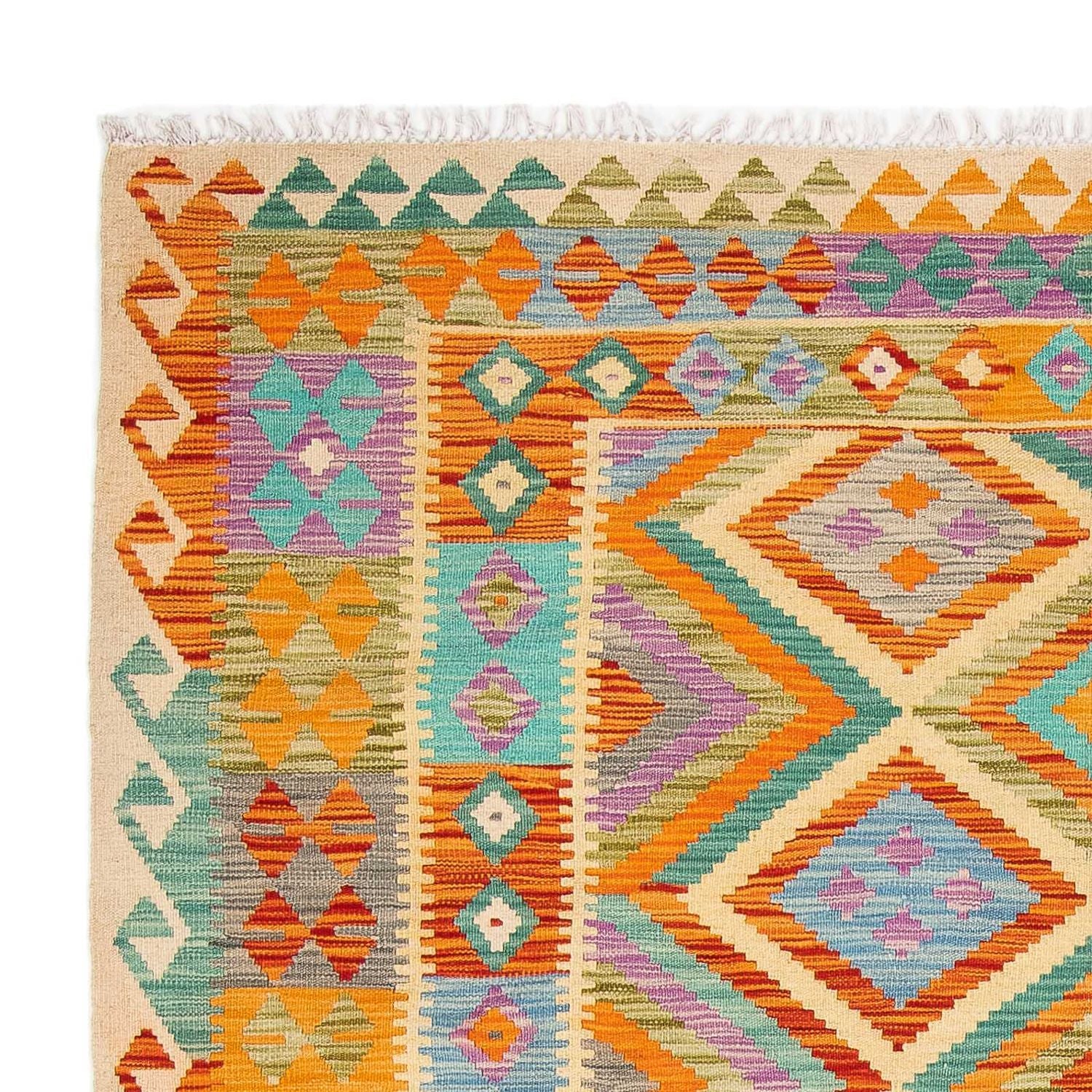 Kelim Carpet - Splash - 246 x 185 cm - flerfarvet