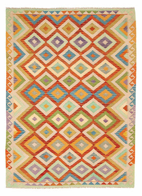 Kelim Carpet - Splash - 241 x 171 cm - flerfarvet