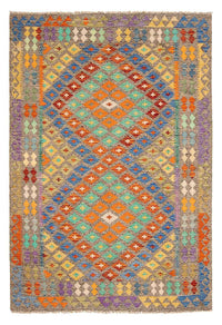 Kelim Carpet - Splash - 234 x 169 cm - flerfarvet