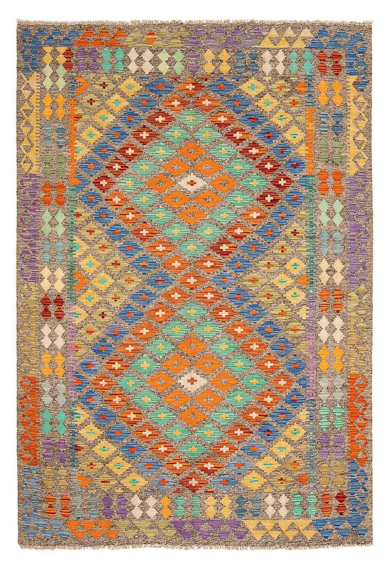Kelim Carpet - Splash - 234 x 169 cm - flerfarvet