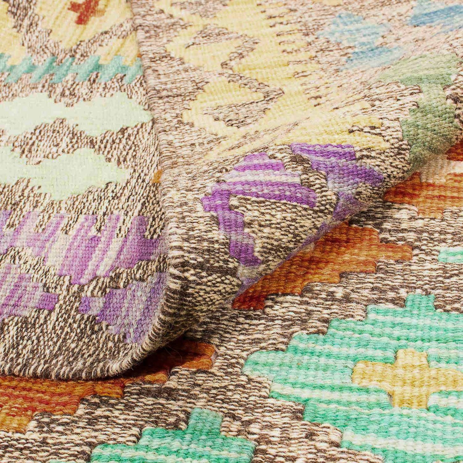Kelim Carpet - Splash - 234 x 169 cm - flerfarvet
