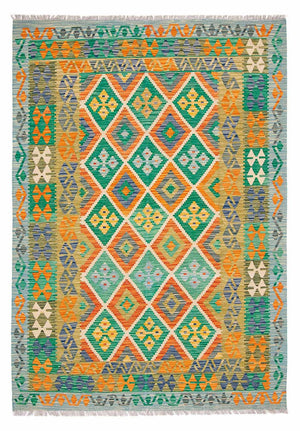 Kelim Carpet - Splash - 245 x 185 cm - flerfarvet