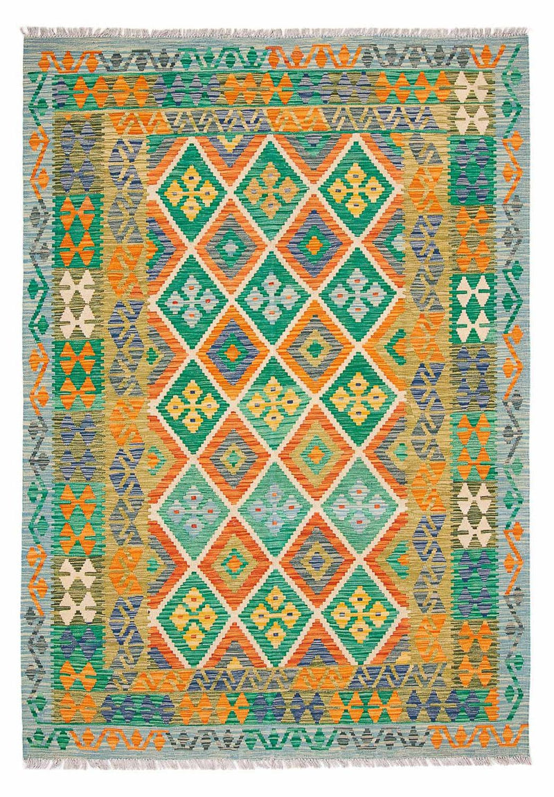 Kelim Carpet - Splash - 245 x 185 cm - flerfarvet